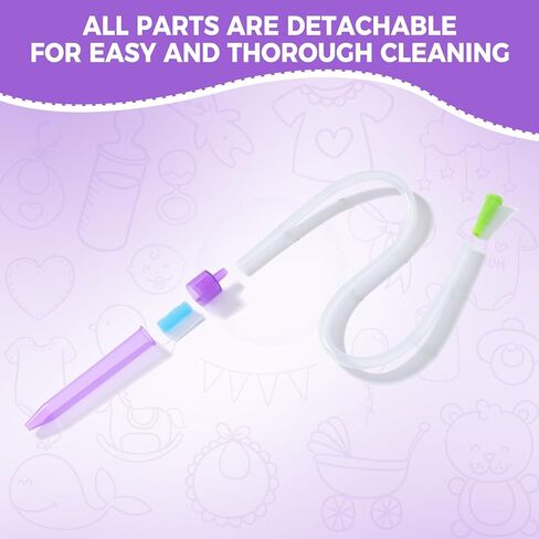 Nasal Aspirator for Baby with 20 Hygiene Filters Nose Sucker, Reusable Infant Nose Cleaner, Easy to Use and Clean, Custom-Sized for Newborns Nasal -Portable for Both Travel and Home Use-Purple in Kuwait