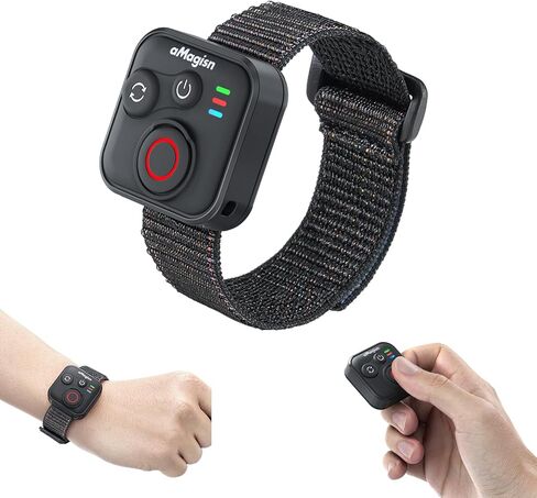 جهاز تحكم عن بعد لاسلكي لـ DJI OSMO 360/Action 6/5 Pro/ 4، لسلسلة GoPro Hero 13/12/11، لسلسلة Insta360 X5/X4/ X3، وحدة تحكم كاميرا بلوتوث مقاومة للماء مع حزام معصم نطاق لاسلكي 50 متر in Kuwait