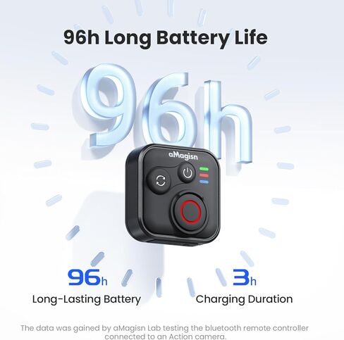 جهاز تحكم عن بعد لاسلكي لـ DJI OSMO 360/Action 6/5 Pro/ 4، لسلسلة GoPro Hero 13/12/11، لسلسلة Insta360 X5/X4/ X3، وحدة تحكم كاميرا بلوتوث مقاومة للماء مع حزام معصم نطاق لاسلكي 50 متر in Kuwait
