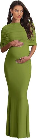Mermaid Maternity Dresses for Photoshoot Corset Sleeveless Satin Pregnancy Gowns for Baby Shower Long Bodycon in Kuwait