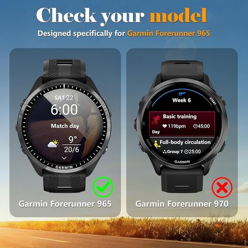 Liuyuxi 4-Pack compatible with Garmin Forerunner 965 Screen Protector, Ultra-thin High Definition Flexible PMMA Watch Film -Not Tempered Glass,Anti-scratch,Bubble-free. in Saudi Arabia