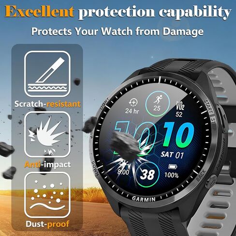 Liuyuxi 4-Pack compatible with Garmin Forerunner 965 Screen Protector, Ultra-thin High Definition Flexible PMMA Watch Film -Not Tempered Glass,Anti-scratch,Bubble-free. in Saudi Arabia