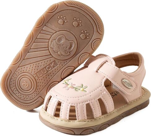 صنادل جاستور للأطفال الرضع من البنات والأولاد التي تصدر صوت صرير، صنادل صيفية على شكل زهرة، أحذية لحديثي الولادة، أحذية للمشايات الأولى لمرحلة ما قبل المشي in Kuwait