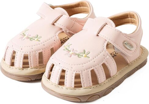 Jastore Infant Baby Girls Boys Squeaky Sandals Summer Flower Sandals Newborn Crib Shoes First Walkers Prewalkers Shoes in Saudi Arabia