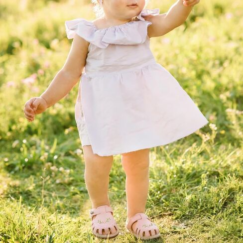 Jastore Infant Baby Girls Boys Squeaky Sandals Summer Flower Sandals Newborn Crib Shoes First Walkers Prewalkers Shoes in Saudi Arabia