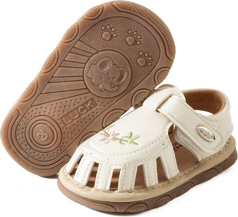 Jastore Infant Baby Girls Boys Squeaky Sandals Summer Flower Sandals Newborn Crib Shoes First Walkers Prewalkers Shoes in Saudi Arabia