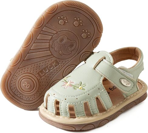 Jastore Infant Baby Girls Boys Squeaky Sandals Summer Flower Sandals Newborn Crib Shoes First Walkers Prewalkers Shoes in Saudi Arabia