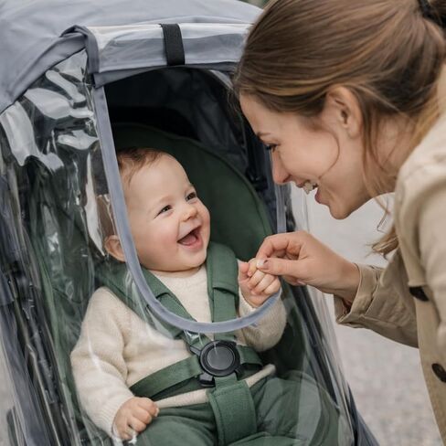 Stroller Rain Cover Compatible with Joolz AER+ & AER 2 – Clear Weather Shield with Front Access Window, Ventilation Holes & Built-in Storage Pouch, Full Coverage Protection from Rain, Wind & Snow in Kuwait