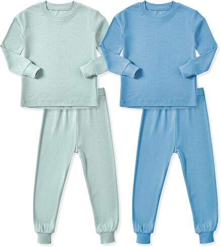 HAPIU Rayon from Bamboo Toddler Pajamas Set, Pjs Baby Kids Girls Boys in Kuwait