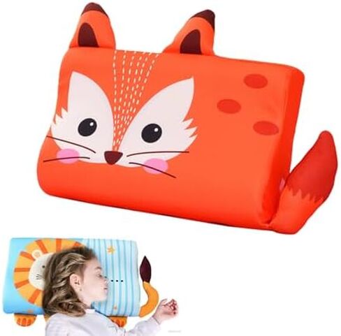 Slumberkiddies Calmly® -Cooling Kids Pillow for Sleeping, Ergonomic Neck Support Foam Pillow with Soft Animal Designs for Boys and Girls (Lion,1PCS-45 * 27 * 6) in Kuwait