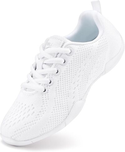أحذية Stelle Cheer Shoes للفتيات والنساء باللون الأبيض للتشجيع أحذية رياضية للرقص الشبابي قابلة للتنفس للتدريب على المنافسة والتنس in Kuwait