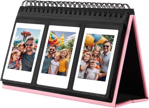 Mini Photo Album for Fujifilm Instax Mini Camera, 96 Pockets Photo Album for Polaroid, Leather Desktop Display Album for Instax Mini 12 11 9 40 8 7 Evo LiPlay Instant Camera, 2x3 Photo Albums, Pink in Kuwait