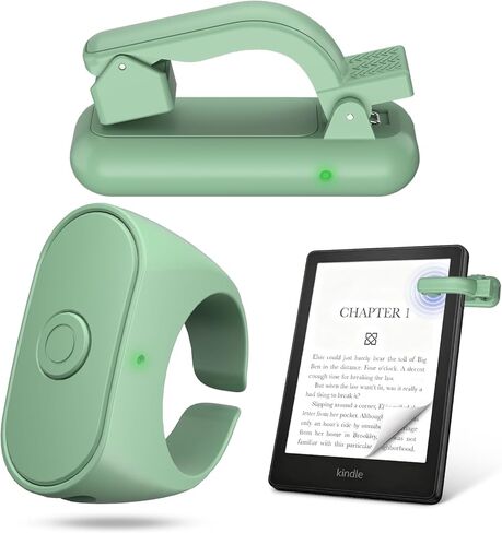 حلقة Kindle Page Turner، أداة تحويل الصفحة لـ Kindle Paperwhite/Oasis/Scribe، لا يوجد مشبك بلوتوث على Kindle Clicker، جهاز تحكم عن بعد للكاميرا لأجهزة iPhone iPad اللوحية، مناسب للأغطية السميكة مع حقيبة تخزين in Kuwait