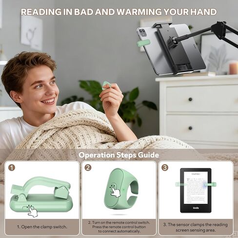 حلقة Kindle Page Turner، أداة تحويل الصفحة لـ Kindle Paperwhite/Oasis/Scribe، لا يوجد مشبك بلوتوث على Kindle Clicker، جهاز تحكم عن بعد للكاميرا لأجهزة iPhone iPad اللوحية، مناسب للأغطية السميكة مع حقيبة تخزين in Kuwait