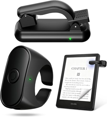 حلقة Kindle Page Turner، أداة تحويل الصفحة لـ Kindle Paperwhite/Oasis/Scribe، لا يوجد مشبك بلوتوث على Kindle Clicker، جهاز تحكم عن بعد للكاميرا لأجهزة iPhone iPad اللوحية، مناسب للأغطية السميكة مع حقيبة تخزين in Kuwait