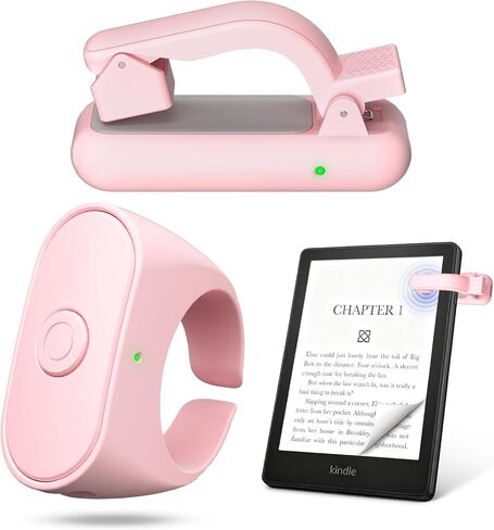 حلقة Kindle Page Turner، أداة تحويل الصفحة لـ Kindle Paperwhite/Oasis/Scribe، لا يوجد مشبك بلوتوث على Kindle Clicker، جهاز تحكم عن بعد للكاميرا لأجهزة iPhone iPad اللوحية، مناسب للأغطية السميكة مع حقيبة تخزين in Kuwait