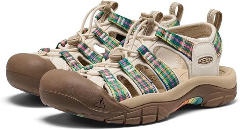 KEEN Women's Newport H2 Closed Toe Water Sandals, Multi/Gingham, 7.5 in Kuwait