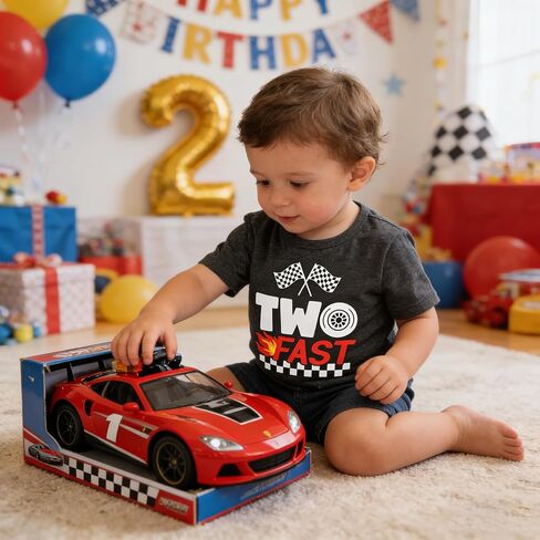 Toddler Boy 2nd Birthday Shirt Short Sleeve Cotton Tee, Two Year Old Birthday Top in Kuwait