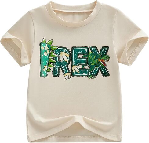 Toddler Kids Boy Girl Birthday Shirts Dinosaur Rex Birthday T-Shirt Dino B-Day Party Tee Tops Baby Summer Clothes in Kuwait