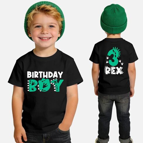 Birthday Boy Shirts 2nd 3rd 4th 5th Dinosaur Graphic Birthday Outfit 2t 3t 4t 5t Boys T-Shirt B-Day Party Tees Tops in Kuwait