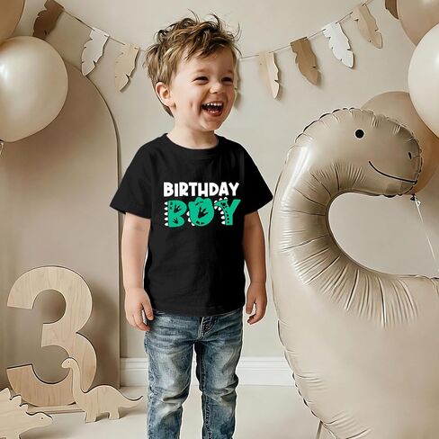 Birthday Boy Shirts 2nd 3rd 4th 5th Dinosaur Graphic Birthday Outfit 2t 3t 4t 5t Boys T-Shirt B-Day Party Tees Tops in Kuwait
