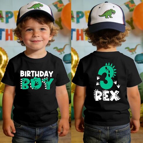 Birthday Boy Shirts 2nd 3rd 4th 5th Dinosaur Graphic Birthday Outfit 2t 3t 4t 5t Boys T-Shirt B-Day Party Tees Tops in Kuwait