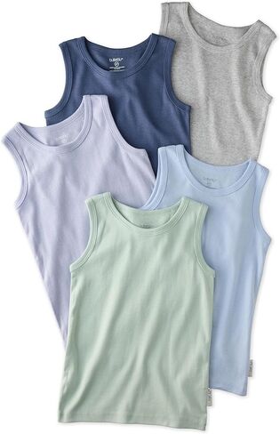 Butterblu Baby Boys' Malone 5-Pack قمصان بدون أكمام 100% قطن عضوي للأولاد الصغار in Kuwait