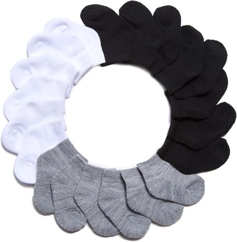 Nuby Infant Boys Basics 10-Pack Half Cushion Low Cut Baby Socks in Kuwait