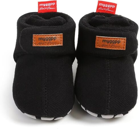 Newborn Baby Girls Boys Booties High Top Boots Cozy Warm Boot Soft Sole Non-Slip Crib Shoes Prewalkers Toddler First Walking Shoes in Kuwait