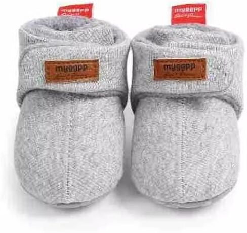 Newborn Baby Girls Boys Booties High Top Boots Cozy Warm Boot Soft Sole Non-Slip Crib Shoes Prewalkers Toddler First Walking Shoes in Saudi Arabia