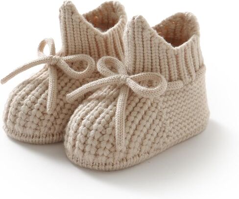 Opewod Baby Booties Newbron Knitted Sock Shoes Knit First Walkers Crochet Soft Cozy Warm Boots for Toddler Infant Boy Girl in Saudi Arabia