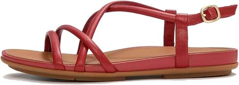 FitFlop Women's Gracie Leather Back-Strap Sandals - Elegant Strappy Flats with Dynamicush Cushioning, Arch Support & Comfort in Kuwait