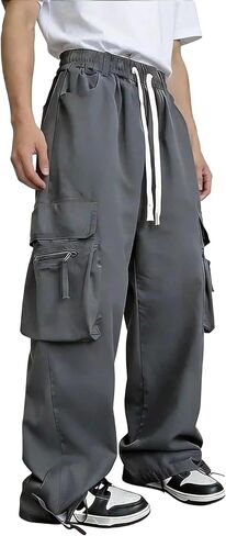 AIFARLD Men's Cargo Pants with Pockets Cotton Hiking Sweatpants Casual Athletic Jogger Sports Outdoor Trousers Relaxed Fit in Kuwait