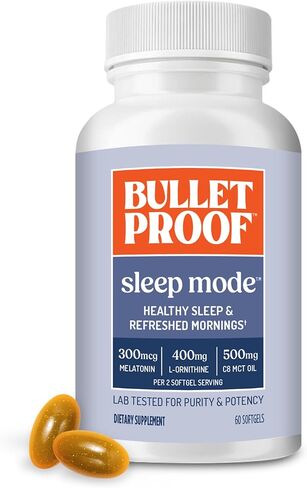 Bulletproof Sleep Mode Softgels, 60 Count, Supplement with Brain Octane C8 MCT Oil to Support Sleep in Saudi Arabia