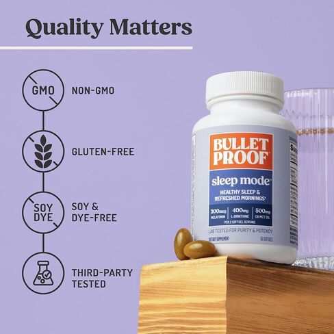 Bulletproof Sleep Mode Softgels, 60 Count, Supplement with Brain Octane C8 MCT Oil to Support Sleep in Saudi Arabia