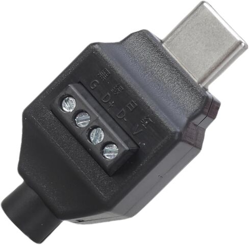 Solderless Type C Male Connector 5 Pin 4 Pin Crimp Terminal Adapter Cable Repair Easy Assembly Black Type USB Plug in Saudi Arabia