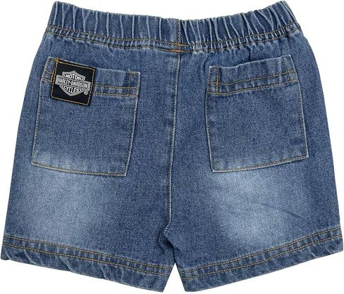 Harley-Davidson Baby Girls' 2 Piece Knit Pullover & Denim Shorts Infant Set in Kuwait