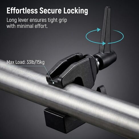 QWORK Universal Super Clamp with 5/8" Standard Stud for Photography Studio, Video Camera, and Lighting Support in Kuwait