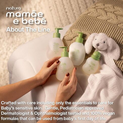Natura - Mamãe e Bebê Baby Shampoo with Refill - 100% Vegan - Safe & Gentle Formula - 98.4% Natural Origin - All Skin Types - Cruelty Free - Brazilian Beauty - Baby Essentials - 6.7 fl oz (200ml) in Kuwait