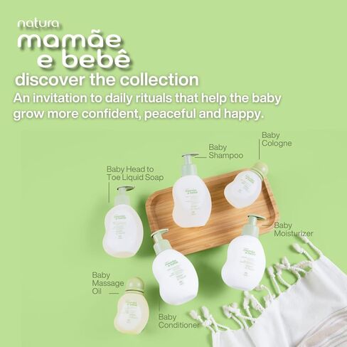 Natura - Mamãe e Bebê Baby Shampoo with Refill - 100% Vegan - Safe & Gentle Formula - 98.4% Natural Origin - All Skin Types - Cruelty Free - Brazilian Beauty - Baby Essentials - 6.7 fl oz (200ml) in Kuwait