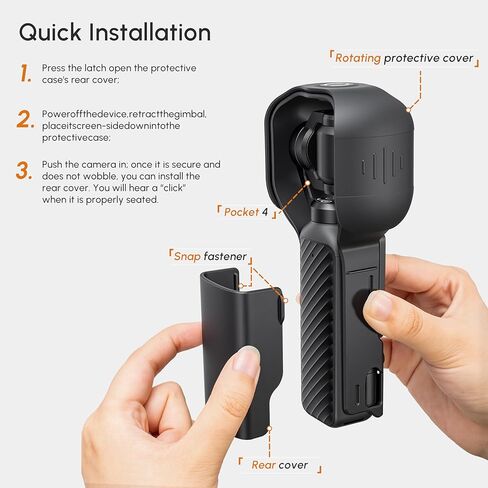 غطاء STARTRC PHOTO Pocket 4 للتصوير المرن، حافظة واقية لـ DJI Osmo Pocket 4 لتسجيل مدونات الفيديو أثناء السفر in Kuwait