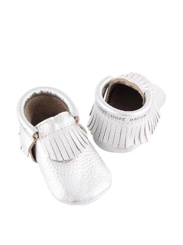 Classic Baby Leather Moccasins in Metallic Gold Size 3 in Saudi Arabia
