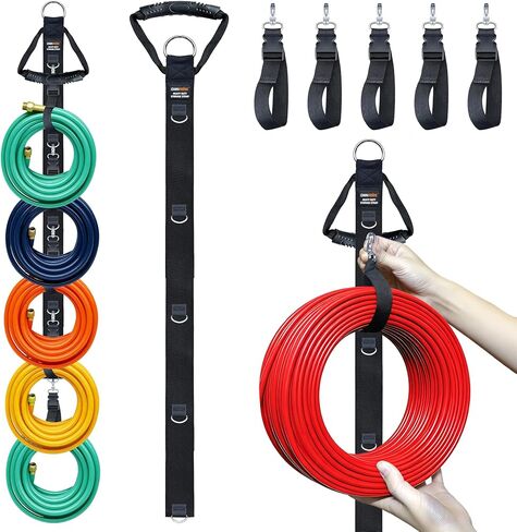Extension Cord Organizer Holder 2-Pack 5 Detachable Straps, Cable Management, Cord Storage Organizer for Dual Hanging Modes, Heavy Duty Hook for Garage, Garden, Workshop, School in Saudi Arabia
