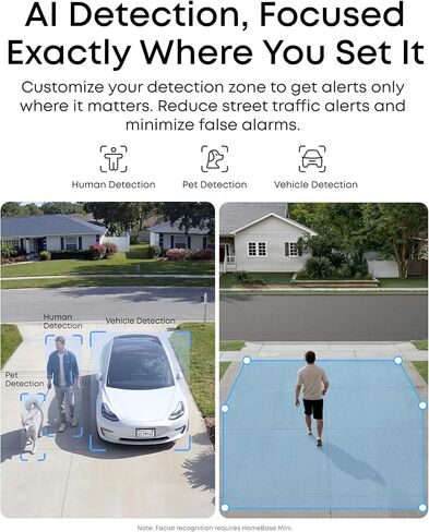 eufy Security eufyCam C37، كاميرات مراقبة لاسلكية خارجية، تتبع AI بزاوية 360 درجة، كاميرا شمسية 2K، اكتشاف الإنسان/الحيوانات الأليفة/المركبة، لوحة شمسية مرنة، رؤية ليلية ملونة، بدون رسوم شهرية in Kuwait