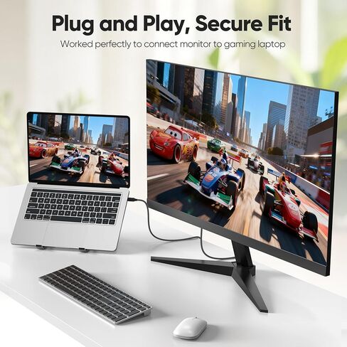 USB C to Displayport Cable 6Ft, DP 1.4 with 8K@60Hz 4K@120Hz 2K@240Hz 1080P@280Hz, USBC (Thunderbolt 3/4/5) to Display Port 32.4Gbps Cord for Laptop MacBook Air/Pro Computer iPhone 17 iPad to Monitor in Saudi Arabia