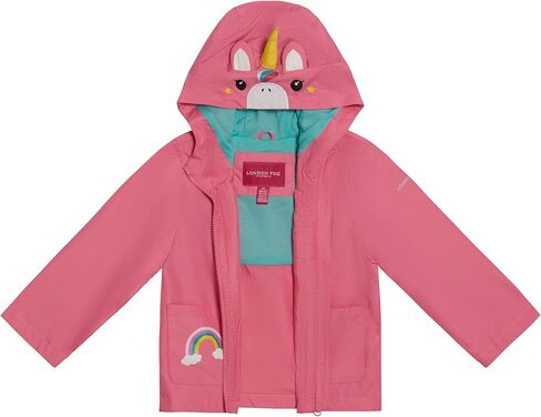LONDON FOG Baby Girls' Enhanced Radiance Kitty Cat Rain Slicker، طباعة منقطة، 18 شهرًا in Kuwait