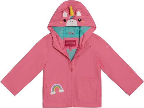 LONDON FOG Baby Girls' Enhanced Radiance Kitty Cat Rain Slicker، طباعة منقطة، 18 شهرًا in Kuwait