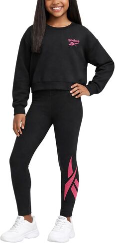 Reebok Girls' Sweatsuit Set - 2 Piece Hoodie Sweatshirt and Leggings - Youth Clothing Set for Girls (7-12) in Kuwait
