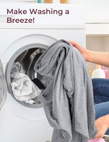 غطاء وسادة الحمل من Momcozy على شكل حرف J، غطاء وسادة جسم الحمل قابل للإزالة، ناعم وقابل للغسل في الغسالة، غطاء بديل يناسب وسائد الحمل على شكل J من Momcozy، رمادي in Kuwait