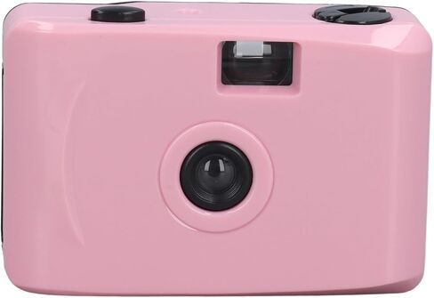 Zerodis 35mm Film Camera, Film Camera ABS Simple Shutter Speed 1/100s F/9 28MM Lens Lightweight Retro for Snorkeling (Light Pink) in Saudi Arabia